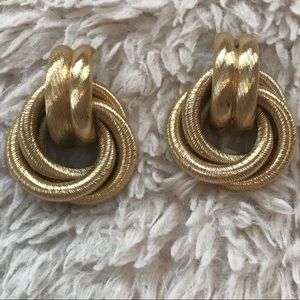 Gold Tone Looped Earrings
